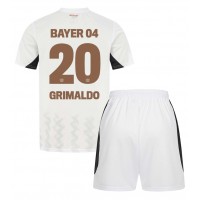 Bayer Leverkusen Alejandro Grimaldo #20 Replika babykläder Bortaställ Barn 2024-25 Kortärmad (+ korta byxor)